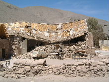 Earthquake rubble in Tarapac
